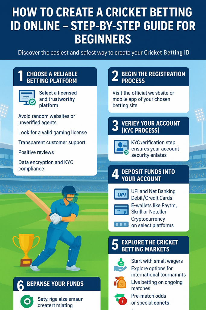 Step-by-step guide to create a cricket betting ID online safely and easily